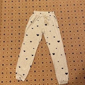 Grey heart sweatpants